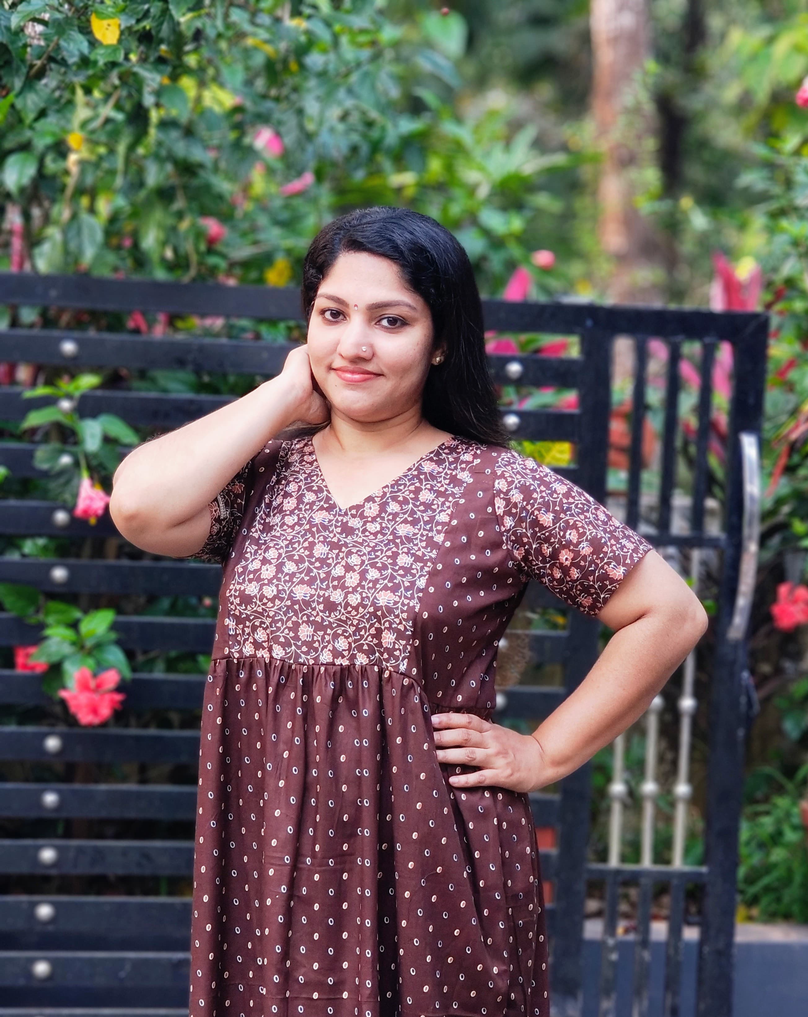 Frock Nighty With Floral Yoke[FN25263-266]