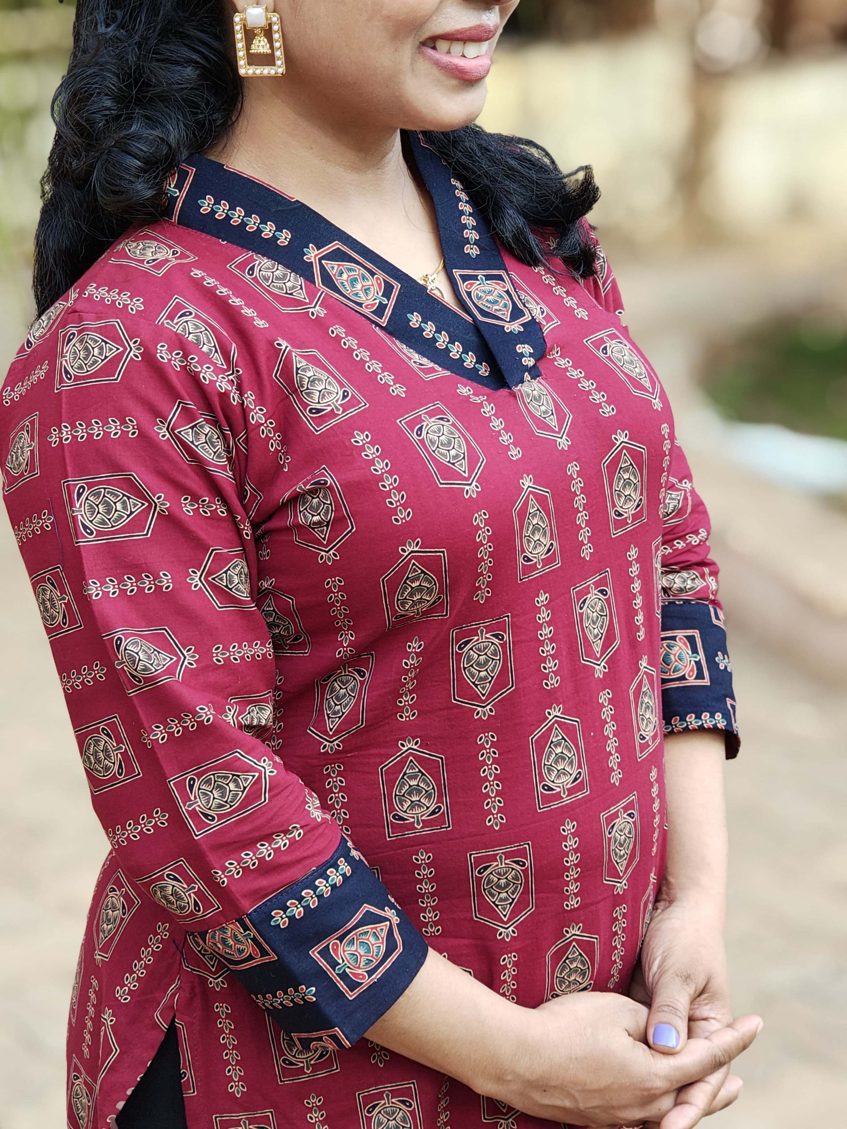 Ajrakh Kurti [KU26009]