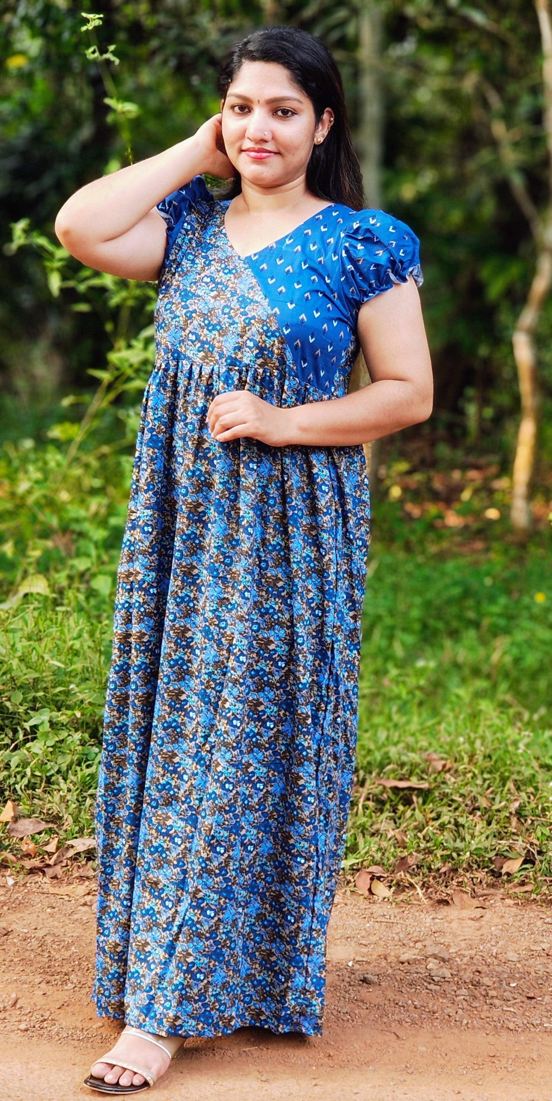 Frock Nighty with Dot Yoke [FN25276-280]