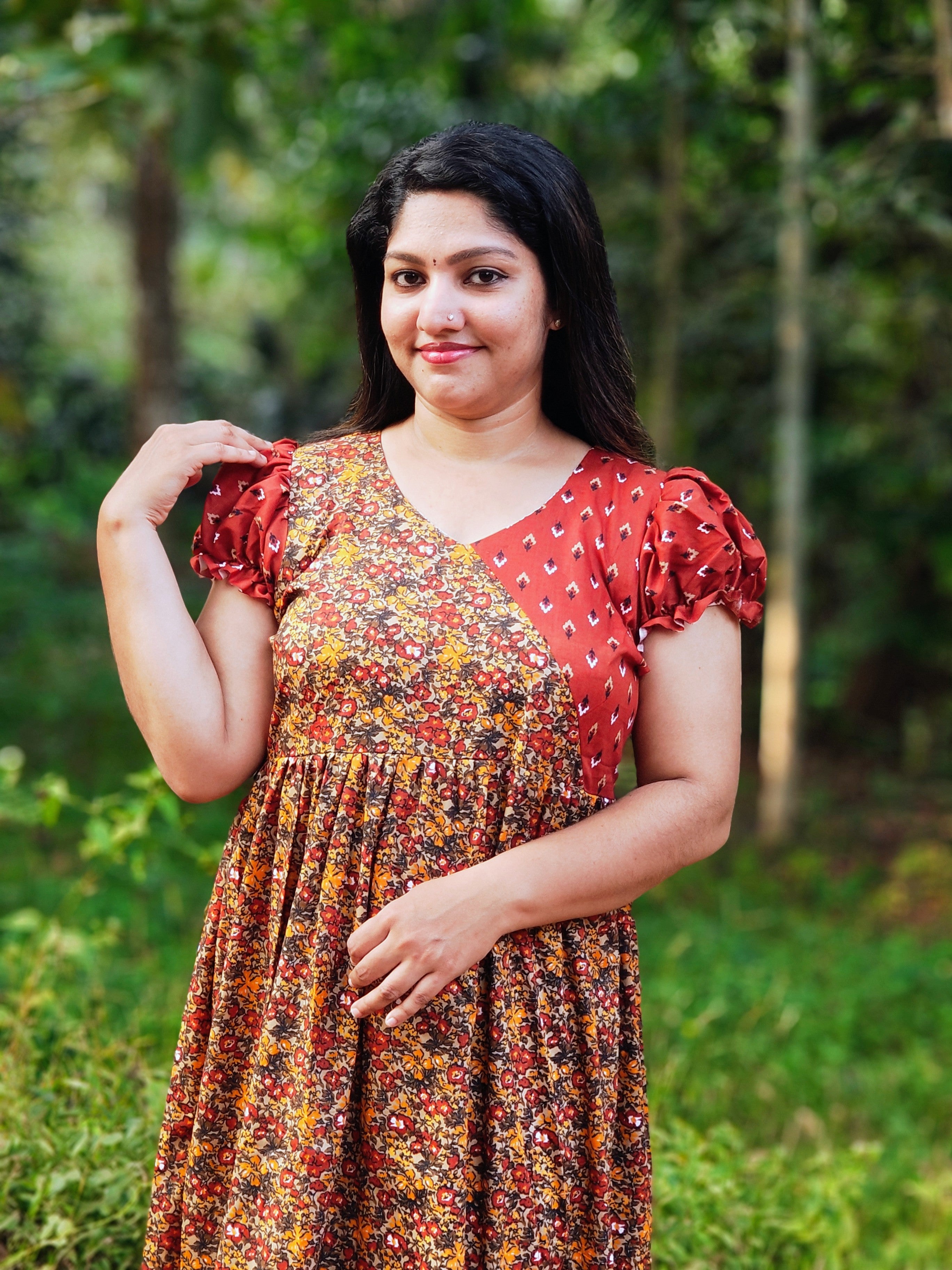 Frock Nighty with Dot Yoke [FN25276-280]