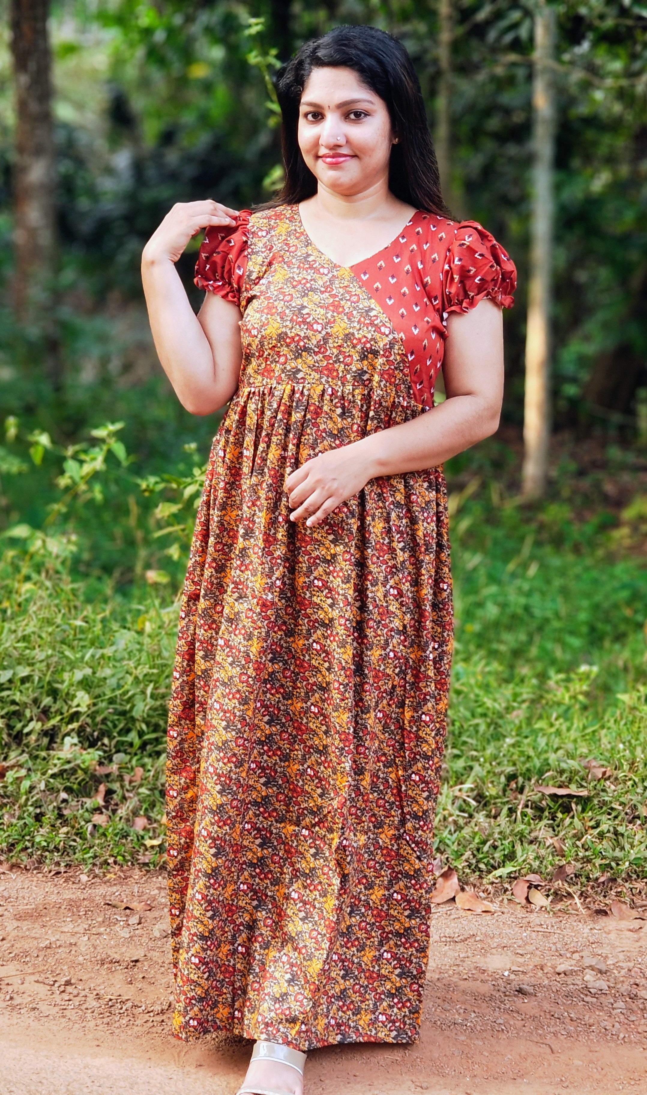 Frock Nighty with Dot Yoke [FN25276-280]