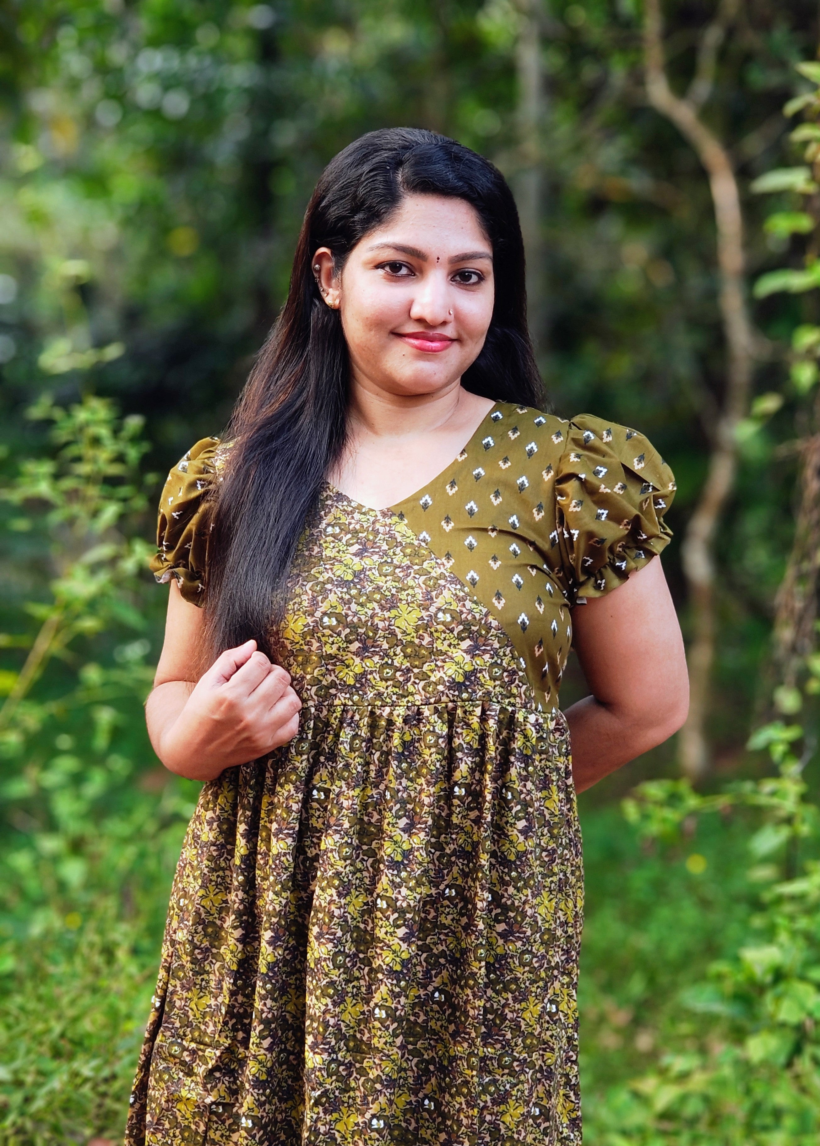 Frock Nighty with Dot Yoke [FN25276-280]