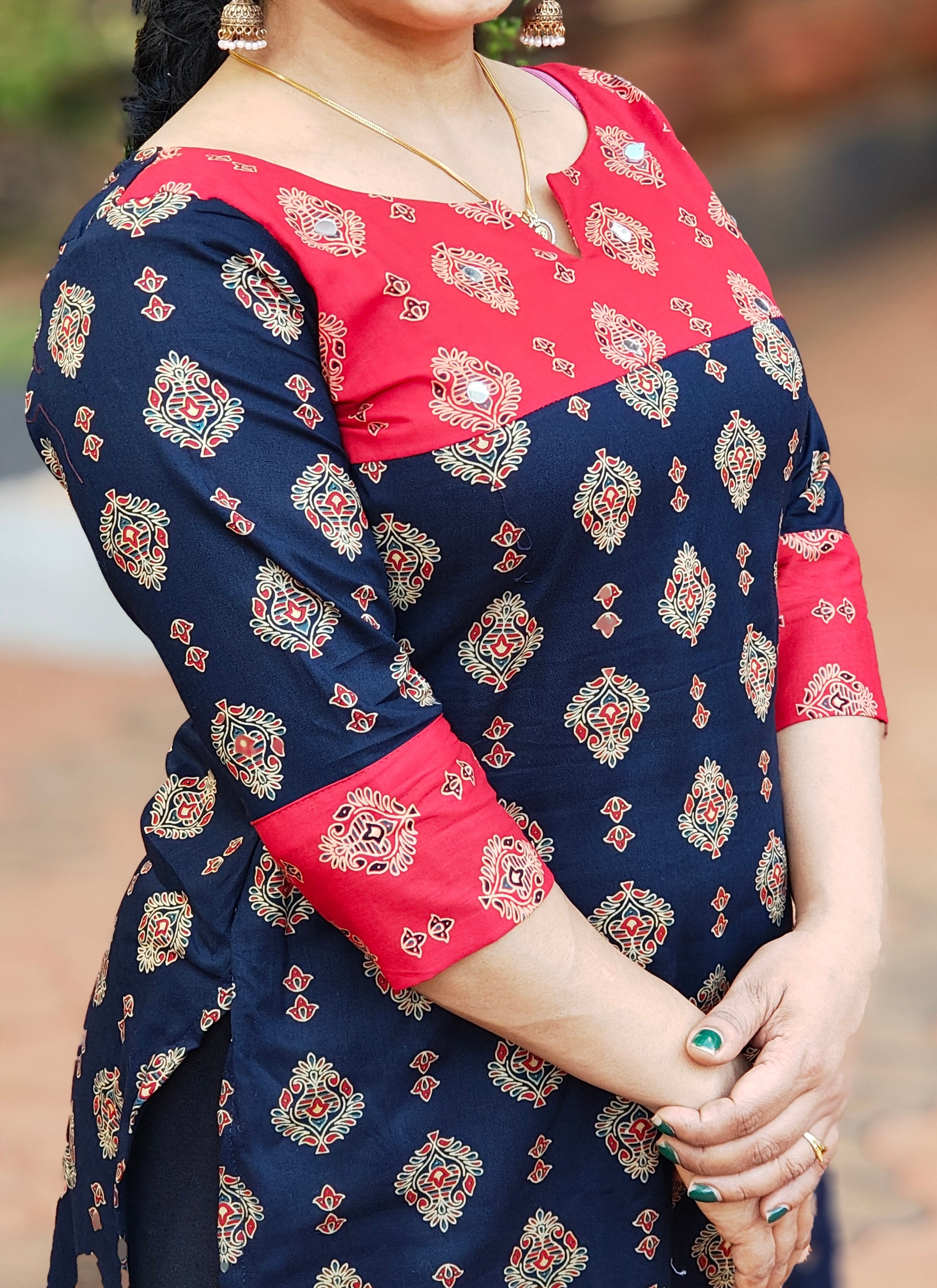 Ajrakh Kurti [KU25008]