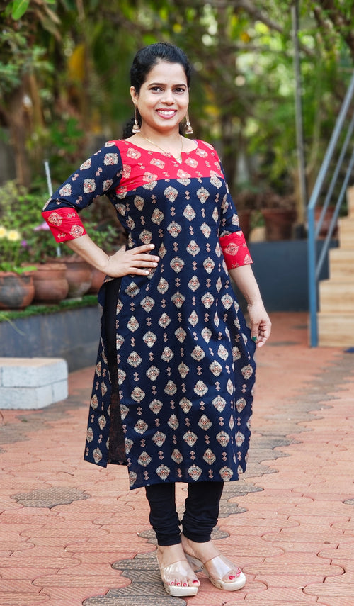 Ajrakh Kurti [KU25008]