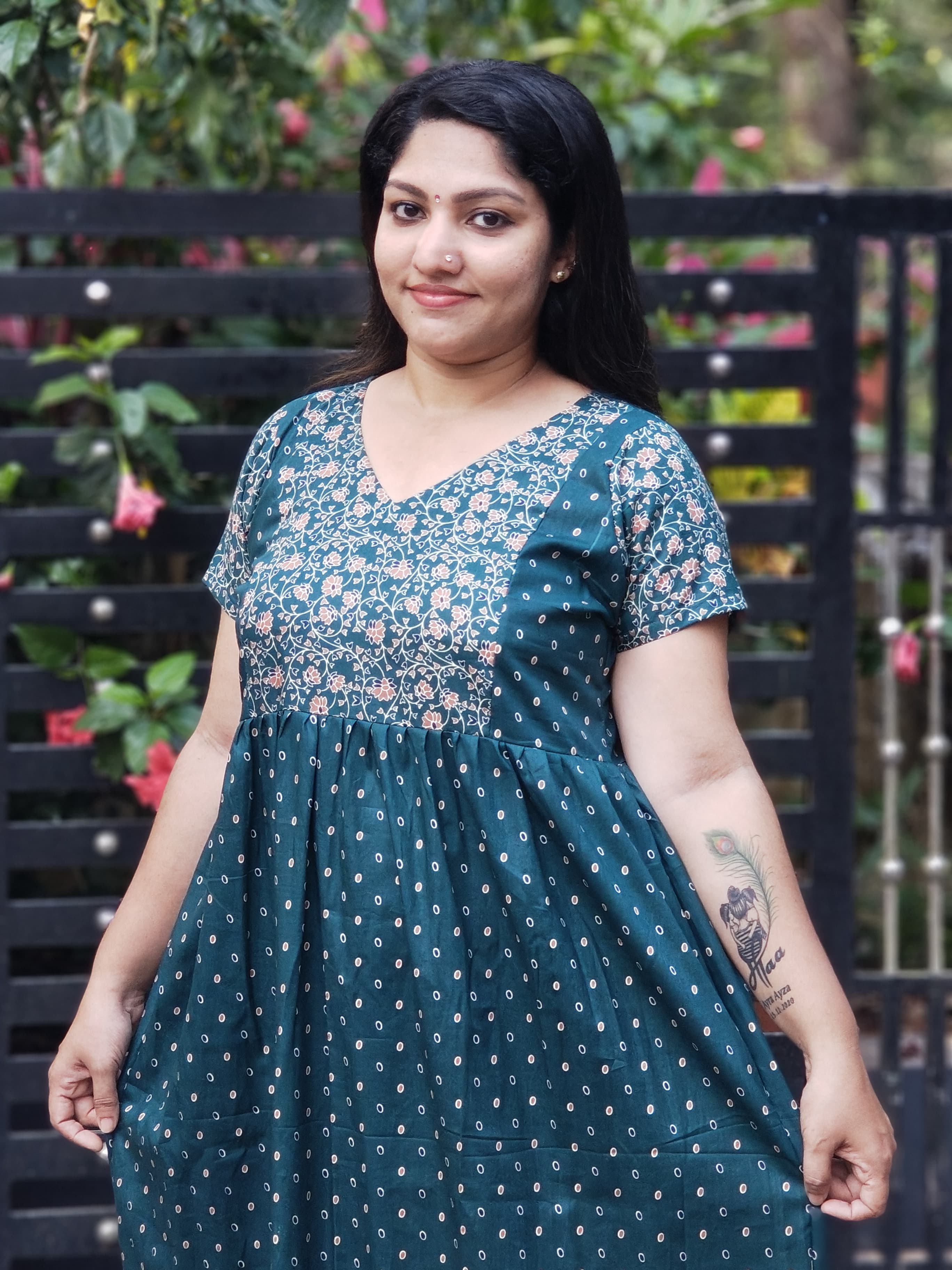 Frock Nighty With Floral Yoke[FN25263-266]