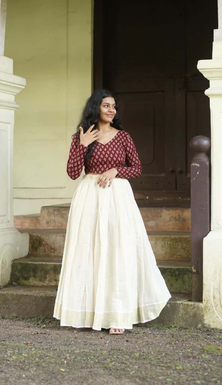 ONAM SKIRT AND TOP [01]