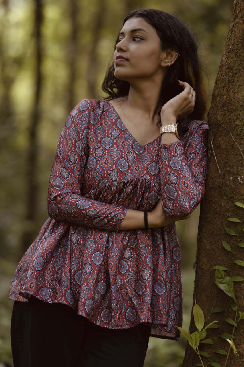 Aliya cut short kurti in modal silk [KU25003]