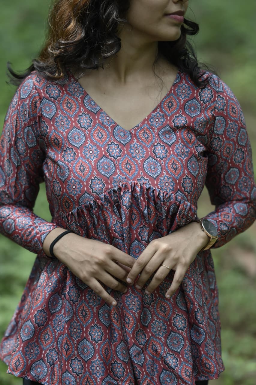 Aliya cut short kurti in modal silk [KU25003]