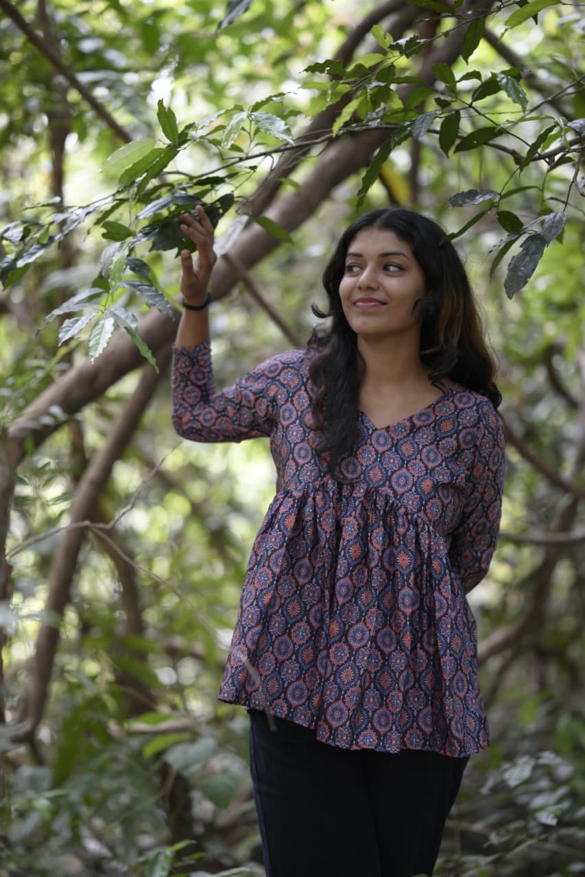 Aliya cut short kurti in modal silk [KU25004]